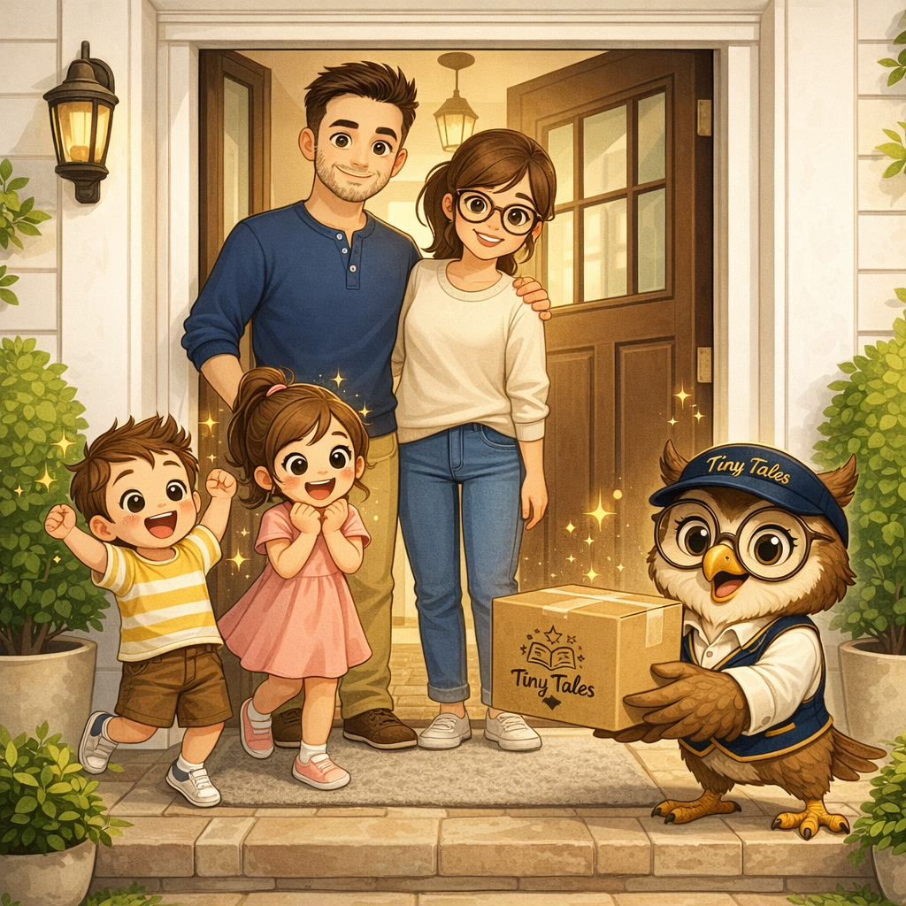 Book gift box being delivered